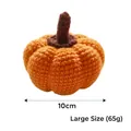Large 10cm orange hand-knitted crochet pumpkin decoration for Halloween display - Large Size 10cm