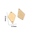 Golden irregular rhombus pendant 23.5x13.5mm for DIY jewelry making accessories - Model C 23.5x13.5mm