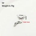 Tibetan silver angel wing beads for DIY jewelry making, 21mm retro wing charms - Size 9