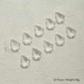 Set of 10 clear acrylic water drop ornaments, 4cm ice crystal holiday tree pendants - Maple Leaves 10Pcs