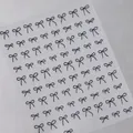 Minimalist black bow-knot nail art stickers TS3587 for DIY manicure decoration - Small Black Bowknot (TS-3587)