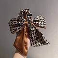 11# Coffee Houndstooth Bow Tie