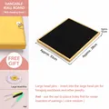 Black velvet jewelry display board with gold frame and wall mounting hooks - Jewelry Background Board (Black Velvet) 38*33*2CM