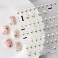 Dettaglio degli adesivi per unghie 5D tulipano rosa TS-098 con motivi floreali - Tulipano Rosa (TS-098)