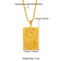 Detailed view of the gold dragon pendant dimensions 5.9x3.0cm and 50cm twist chain length - N06003G Style (With Twist Chain)