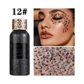 Glinsterende zwarte glittergel 12# met sterren en manen voor oog- en lichaamsmake-up - Nr. 12 Zwart