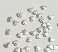 Macro di perline distanziatrici a forma di cuore argentato per gioielli DIY - 6*7mm Confezione da 1000 / Bianco K/Argento