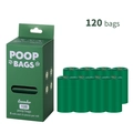 120 lavender scented biodegradable dog poop bags in 8 rolls with green dispenser box. - With Header Card / 8 Rolls Set / Green
