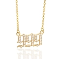 Golden necklace with angel number 999 pendant micro-set with zircon for women - Gold-999