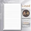 A4 notebook with PP cover and silver metal double spiral binding with lined pages - Lined / A4 / Side-flip