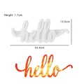 Artistic Hello sign silicone mold with orange marble resin finished piece 30x12cm - Hello