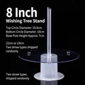 Clear acrylic Christmas cake stand with 19.8cm top plate and 10cm base for wish tree decor - 8 Inch Reinforced Wishing Tree Stand