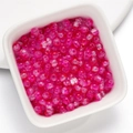 DIY handmade jewelry pink glass crackle beads in a ceramic bowl for bracelet making - Glaze Ice Crack Bead - Rose White