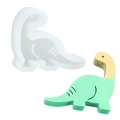 Moule en silicone 3D en forme de dinosaure avec savons artisanaux verts et jaunes - Style Brachiosaure Blanc (50-2950-D)