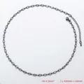 Detail of 4.5mm wide black gunmetal tennis necklace with sparkling round cubic zirconia - Necklace / Gun Black / White Zirconia
