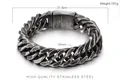 Pulsera de hombre en acero de titanio dorado, 21,5 cm de largo y 15 mm ancho - 15mm Negro Mate (KB71831-BD)