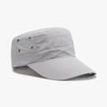 Light gray quick-dry military flat top cap with side metal air vents for outdoor sun protection - Adjustable / Light Gray(25M001)