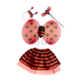Red Headband/Wand/Round Wings/Satin Tutu Skirt