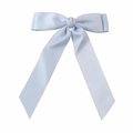 Große hellblaue Haarklammer mit Seidenschleife und eleganter Satingewebe für Damen - Blau