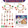 Kerst adventkalender voor kinderen met DIY-armbanden en feestelijke kersthangers - Kerst Verrassingsstijl (M-23) / Goud