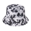Cappello a secchiello reversibile tie-dye bianco e nero con motivo graffiti stile street - 58cm / Bianco