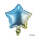 Blue and gold gradient star-shaped 10 inch foil balloon with metallic finish - 10 Inch Blue Green Gradient Star