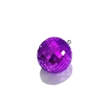 Purple mirror disco ball with hanging ring for stage party and Christmas decor - 3cm / Purple