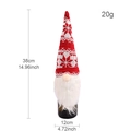 Christmas gnome wine bottle cover with red knitted snowflake hat and white faux fur beard - Forest Gnome Cover A-Snowflake