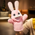 Pink rabbit plush hand puppet toy for storytelling and creative role-playing games - 35cm / Pink Rabbit