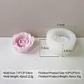 Detaillierte Silikonform Pfingstrose 7,4x7,4x3,6cm für DIY Harz und Seifenherstellung - Rosa Blumenstil (H-0701)