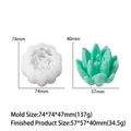 Succulent silicone mold with precise dimensions for DIY candle and soap making - Succulent Style FM0215