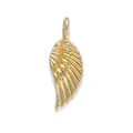 Exquisite 18K gold plated feather pendant DIY jewelry accessory with intricate details - Gold Feather Wing Charm
