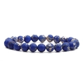 8mm blue tiger eye natural stone beaded bracelet with intricate mineral textures - Imperial Jasper