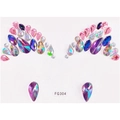 Multicolor face rhinestone stickers model FG304 for creative stage makeup art - FG304 Eye Multi-color Style