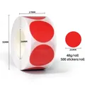 Rote 25mm runde Klebeetiketten Rolle mit 500 Aufklebern zum Markieren und Versiegeln - 25mm 500 Stück/Rolle / Rot
