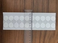 Points adhésifs double face transparents de 1cm avec languettes sur bois - Avec poignée / 0,5 mm d'épaisseur * 2 cm de diamètre (20 pièces/feuille)
