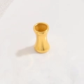 Golden bamboo shaped spacer bead in polished metal for DIY jewelry and bracelets - Large 4*7mm / Gold