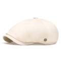 Atmungsaktive Schiebermütze für Herren und Damen in Beige aus Mesh mit Metallemblem - Beige