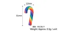 Bastoncino di zucchero arcobaleno in argilla per fai da te, altezza 31 mm - Sottili Strisce Arcobaleno