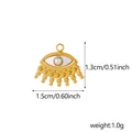 Pendentif œil de Fatima en acier inoxydable doré avec incrustation de coquillage - Pendentif Œil et Cils Doré(BP48066D0) / Or