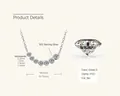S925 sterling silver mermaid tear necklace with D-color VVS1 moissanite stones - Silver White - Seven Princesses (0.17ct)