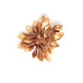 Elegant amber acrylic flower brooch with lustrous pearlescent petals and crystal center - Light Coffee Water Ripple