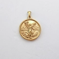 18K gold plated 50 Pesos coin pendant featuring 1821-1947 Centenario commemorative design - L21 Peso Round Coin