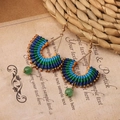 Style H Fan Pendant Green Blue