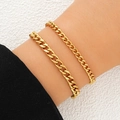 Double Layer Curb Chain Gold