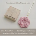 Tavoletta di cera profumata camelia rosa con nastro elegante e confezione regalo - Rosa Morandi / Origano e Narciso
