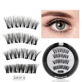 Reusable 4-magnet false eyelashes DWSP-4 model with natural black segmented design - DWSP-4 Dense Extra Long Style (DWSP-4)