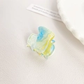 Chic blue and yellow marble texture acrylic hair claw clip for elegant side hair styling - Style F (3.2CM/Blue Yellow Marble)