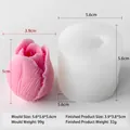 DIY silicone mold for tulip-shaped scented candles and soaps with petal texture - Tulip Style (H-0692)