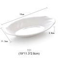 White oval melamine sauce dish 19x11.3x2.8cm, model 721, durable restaurant dinnerware - Boat Shaped Dish